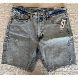 Old Navy OG Straight High-Rise Light Wash Distressed Cut-Off Denim Shorts 12